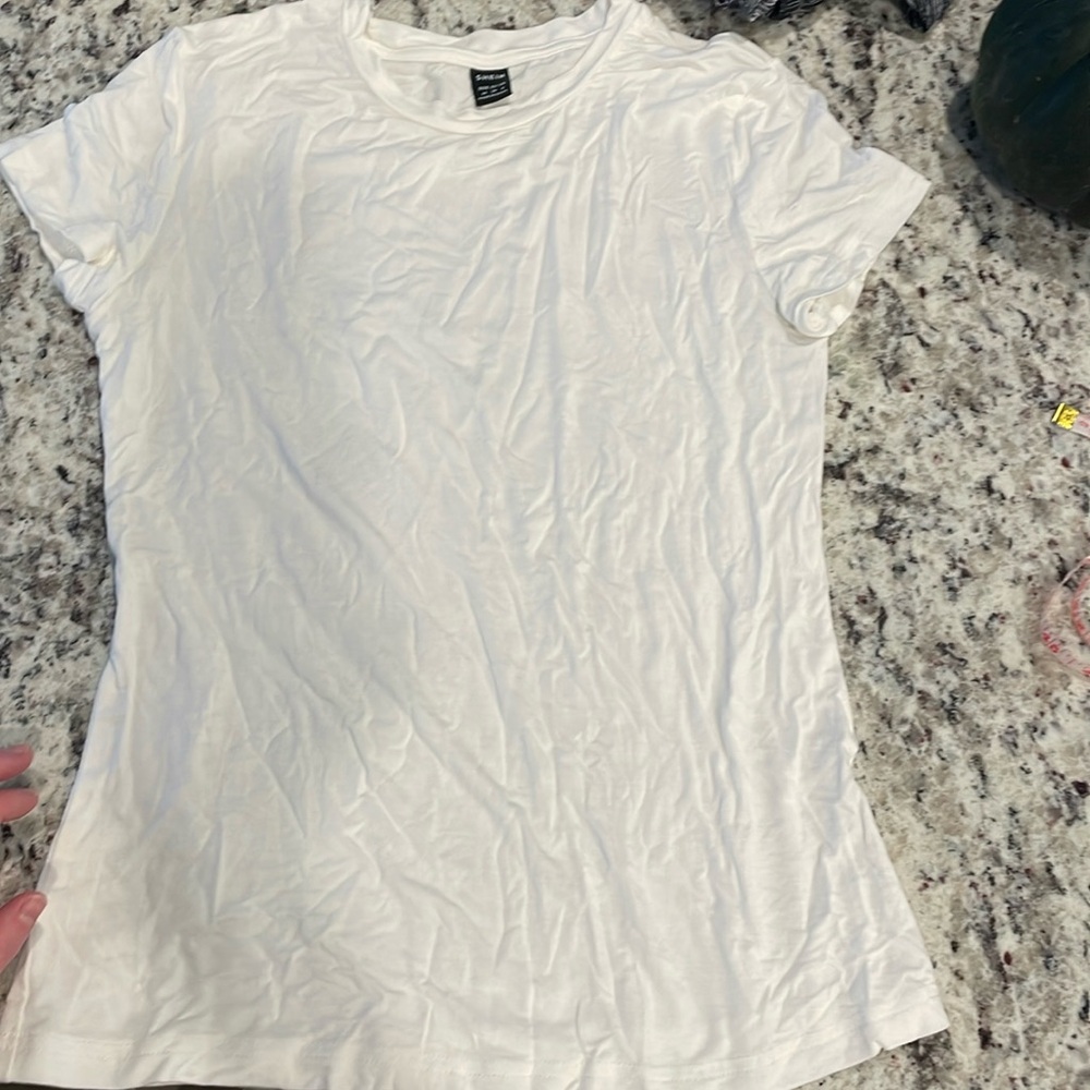 Shein Shirt White Shirt Medium
